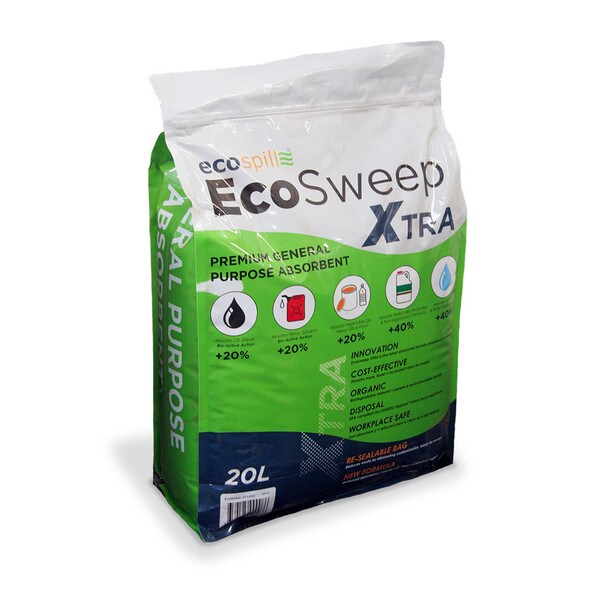 Ecosweep Xtra Bioactive Absorbent | Ecosweep Absorbent | Cleans fuel, oil, general purpose and non-aggressive liquid spills | Industrial Grade Absorbent from Ecospill